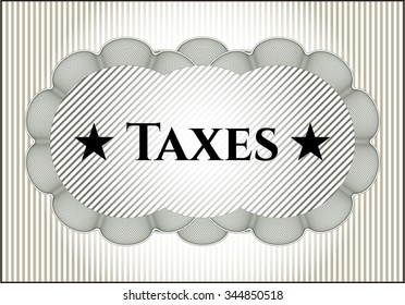 Taxes card with nice design
