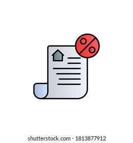 Taxes color gradient vector icon