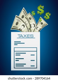 taxes concept design, vector illustration eps10 graphic 