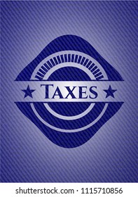 Taxes denim background