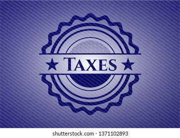 Taxes denim background