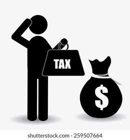 Taxes design over white background, vector illustration.
