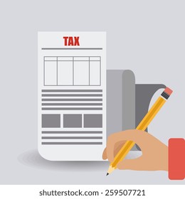 Taxes design over white background, vector illustration.