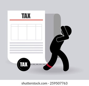 Taxes design over white background, vector illustration.