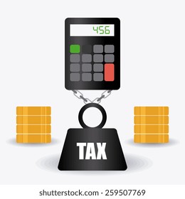 Taxes design over white background, vector illustration.