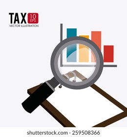 Taxes design over white background, vector illustration.