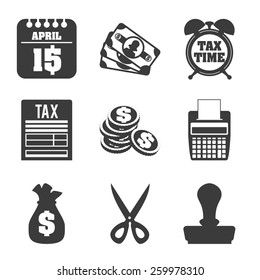 Taxes design over white background, vector illustration.