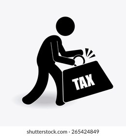 Taxes design over white background, vector illustration.