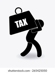 Taxes design over white background, vector illustration.