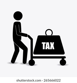 Taxes design over white background, vector illustration.