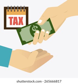 Taxes design over white background, vector illustration.