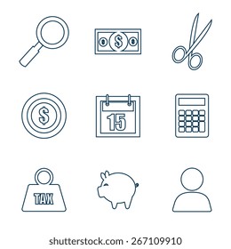 Taxes design over white background, vector illustration.