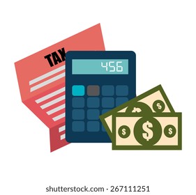 Taxes design over white background, vector illustration.