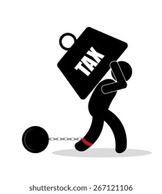 Taxes design over white background, vector illustration.