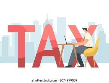 Taxes And Fees Paid Financial Costs, Calculation Of Mandatory Payments. Personal Income Tax, Taxation, Tax Credit Metaphor Isolated Vector Concept Comparison Illustration. And Business Concepts.