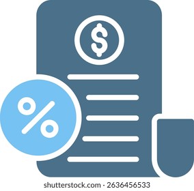 Taxes Glyph Two Colour Icon