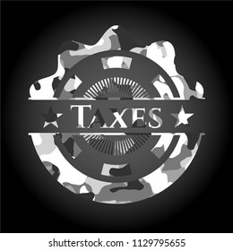 Taxes grey camo emblem