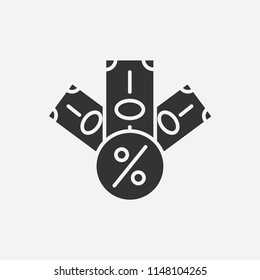 Taxes icon illustration,vector money sign symbol
