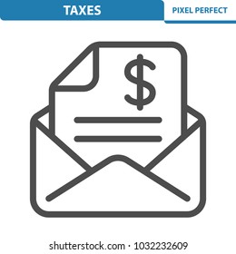 Taxes Icon. Professional, pixel perfect icons optimized for both large and small resolutions. EPS 8 format. 12x size for preview.