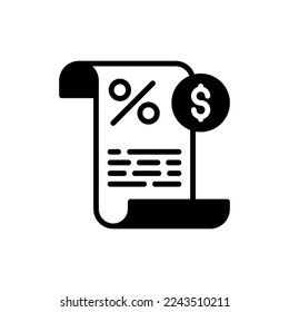 Icono de impuestos en vector. Logotipo