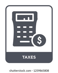 taxes icon vector on white background, taxes trendy filled icons from Payment methods collection, taxes simple element illustration