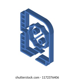 Taxes isometric left top view 3D icon