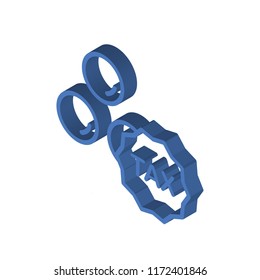 Taxes isometric left top view 3D icon