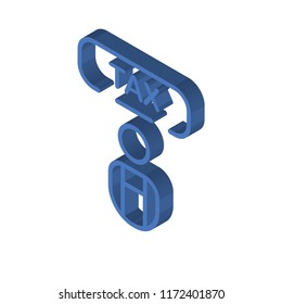 Taxes isometric left top view 3D icon