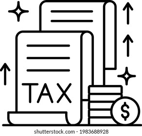 Taxes And Levies Concept, Excise Duty Or Wealth Tax Vector Icon Design, Business And Management Symbol, Banking And Finance Sign, ECommerce And Delivery Stock Illustration 