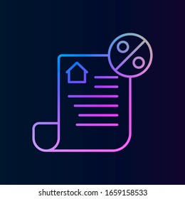 Icono de impuestos nolan. Línea delgada simple, contorno vectorial de iconos de bienes raíces para ui y ux, sitio web o aplicación móvil