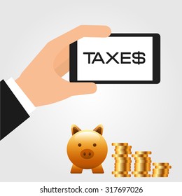 taxes payment design, vector illustration eps10 graphic 