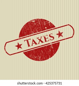 Taxes with rubber seal texture