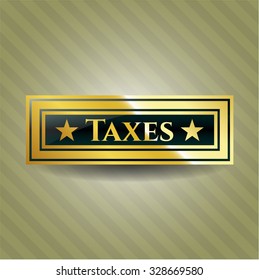Emblema brillante de impuestos