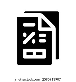 taxes solid icon. vector icon for your website, mobile, presentation, and logo design.