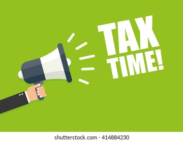 Taxes time. Flat icon