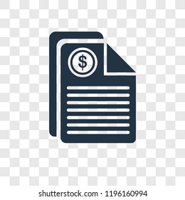 Taxes vector icon isolated on transparent background, Taxes transparency logo concept
