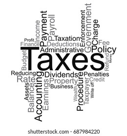 Taxes word cloud
