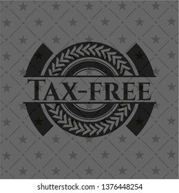 Tax-free black emblem. Vintage.