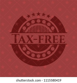   Tax-free red emblem. Vintage.