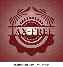 Tax-free vintage red emblem