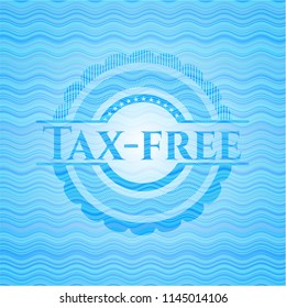 Tax-free water emblem.