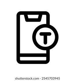 Icono del App del taxi. Icono de la línea del Vector para su Sitio web, móvil, presentación, y diseño del logotipo.