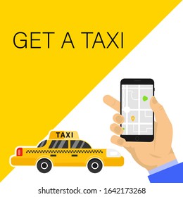 Taxi applications. Taxi concept. Taxi service. Vector.