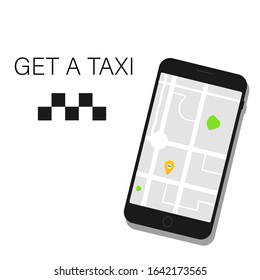Taxi applications. Taxi concept. Taxi service. Vector.