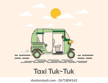 Taxi Auto Rikschas Vektordesign.