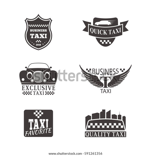 Taxi badge car service business sign\
template vector\
illustration.