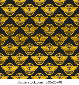 Taxi badge seamless pattern vector illustration.