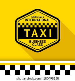 Taxi badge with shadow - 12, vector illustration 10eps