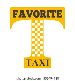 Taxi badge vector illustration.