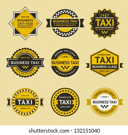 Taxi  badges - vintage style, vector illustration